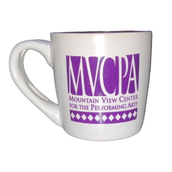Mountain View Center For The Performing Arts Ceramic Mug Purple & White - Picture 1 of 7